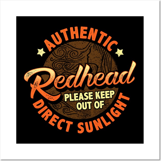 Authentic Redhead Funny Wall Art by KsuAnn